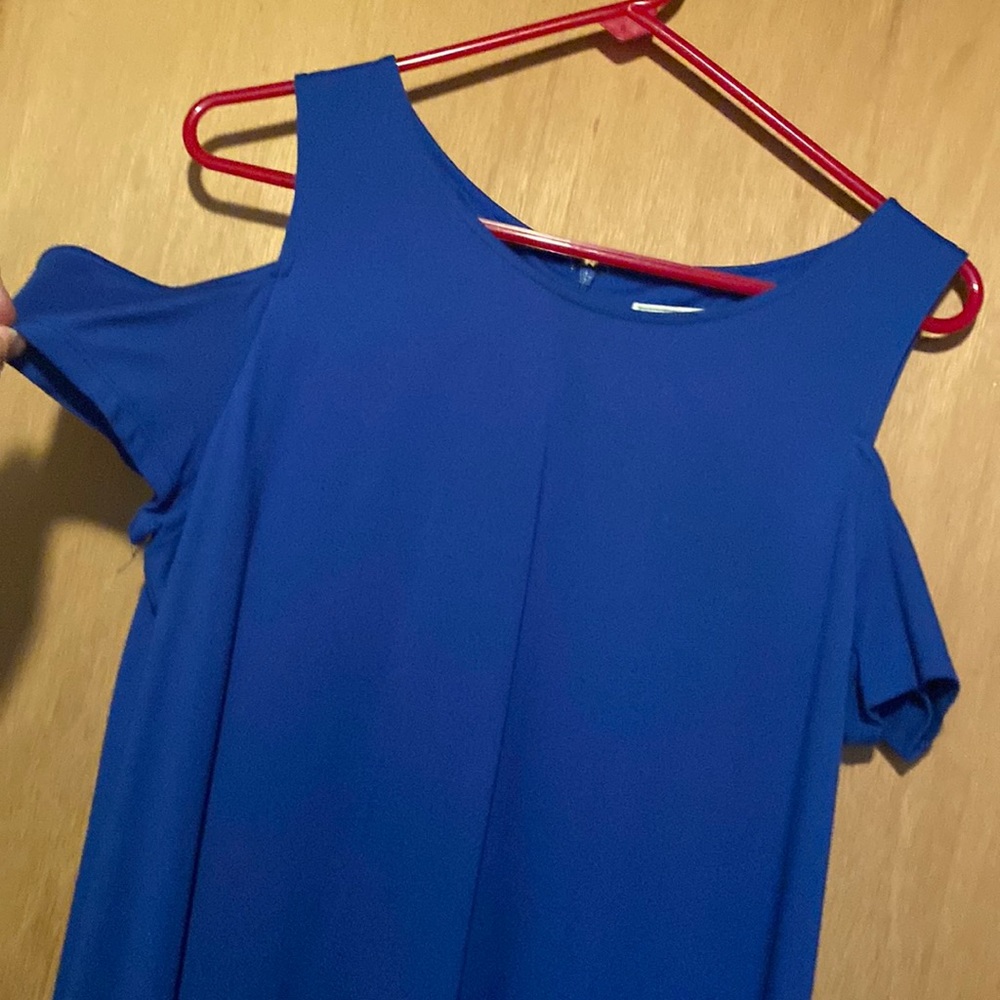 Cobalt Blue Cold Shoulder Dress